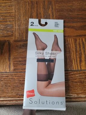 Sheer Black Knee High Stockings